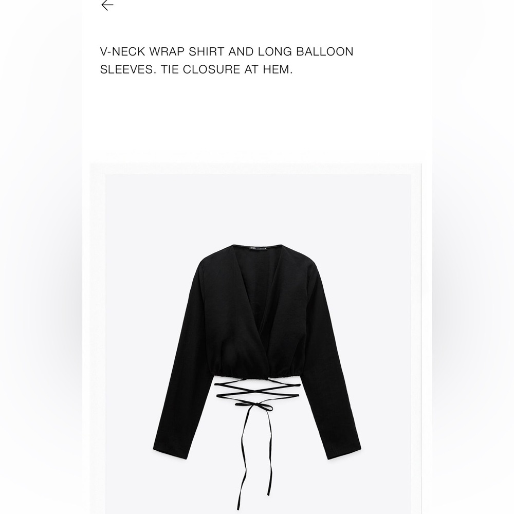 ZARA V-Neck Wrap Shirt - Picture 5 of 5